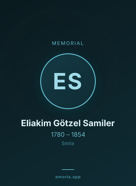 Memorial portrait of Eliakim Götzel Samiler