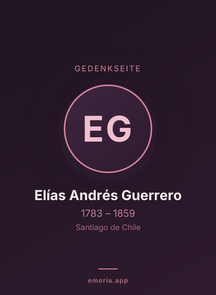Gedenkportrait von Elías Andrés Guerrero