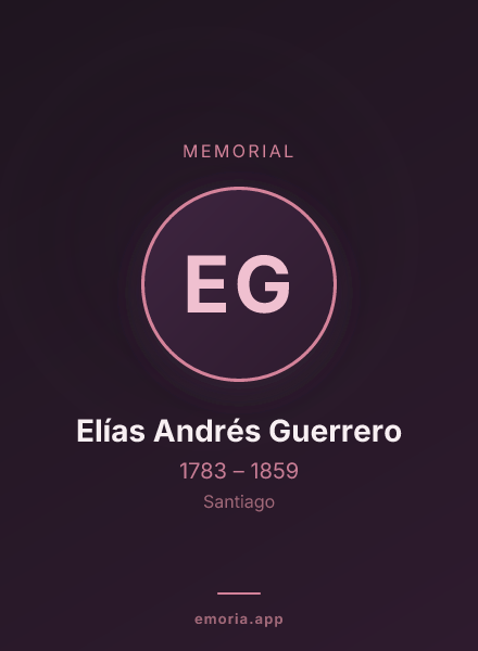 Memorial portrait of Elías Andrés Guerrero