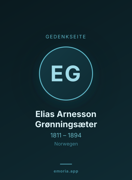 Gedenkportrait von Elias Arnesson Grønningsæter