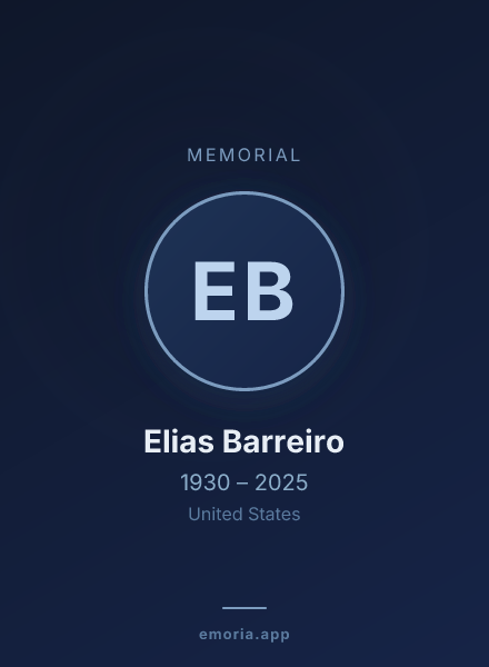 Memorial portrait of Elias Barreiro