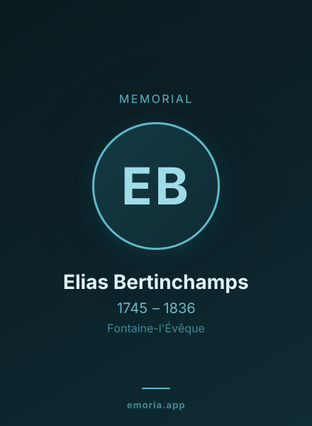 Memorial portrait of Elias Bertinchamps