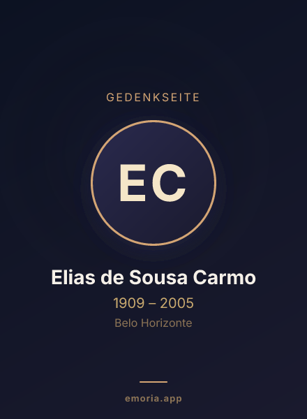 Gedenkportrait von Elias de Sousa Carmo