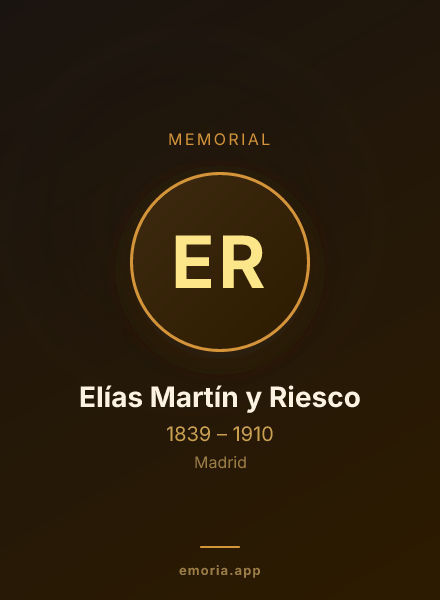 Memorial portrait of Elías Martín y Riesco