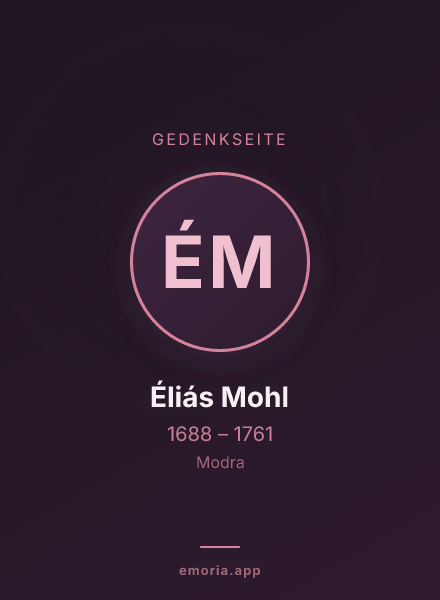 Gedenkportrait von Éliás Mohl
