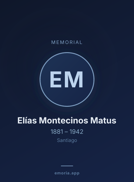 Memorial portrait of Elías Montecinos Matus