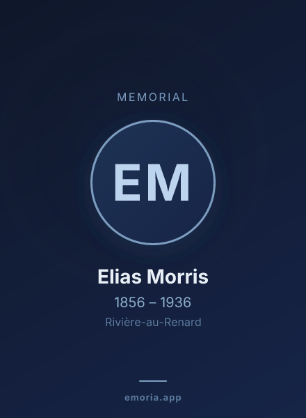 Memorial portrait of Elias Morris