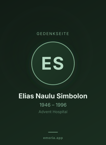 Gedenkportrait von Elias Naulu Simbolon