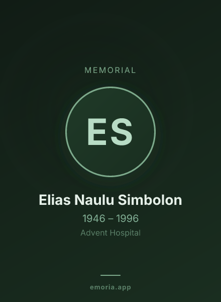 Memorial portrait of Elias Naulu Simbolon