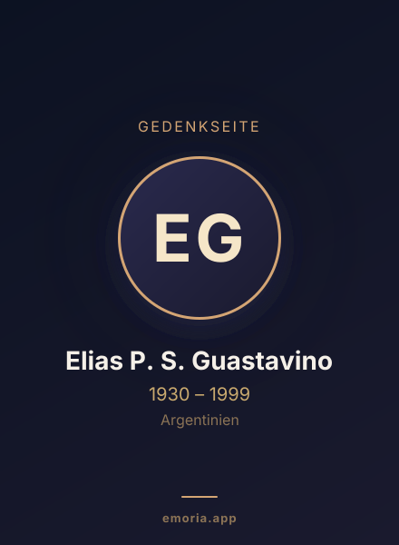 Gedenkportrait von Elias P. S. Guastavino