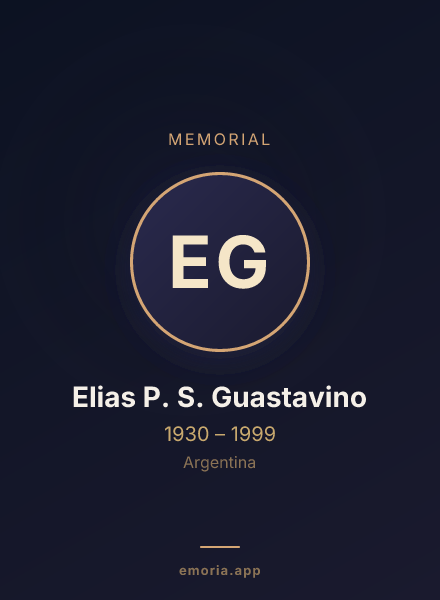 Memorial portrait of Elias P. S. Guastavino