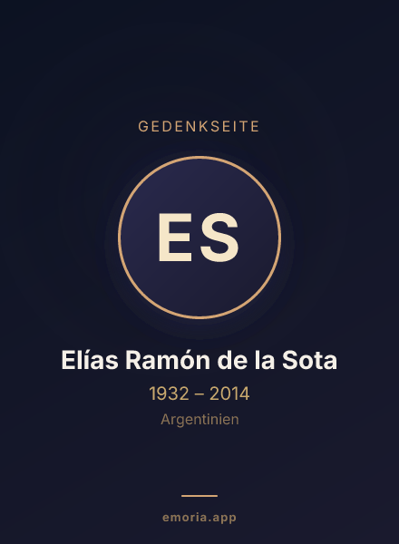 Gedenkportrait von Elías Ramón de la Sota