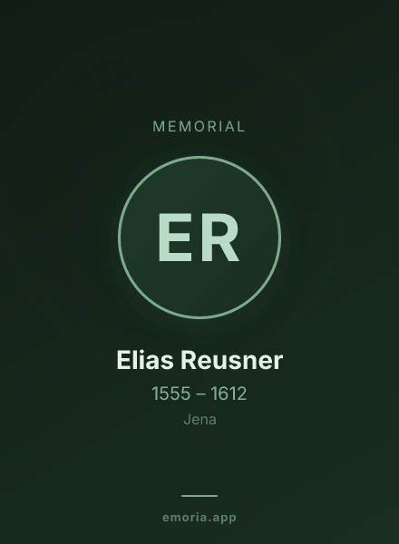 Memorial portrait of Elias Reusner