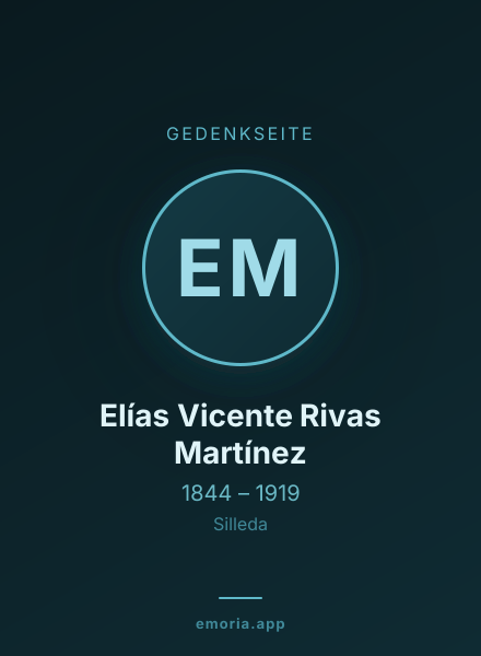 Gedenkportrait von Elías Vicente Rivas Martínez
