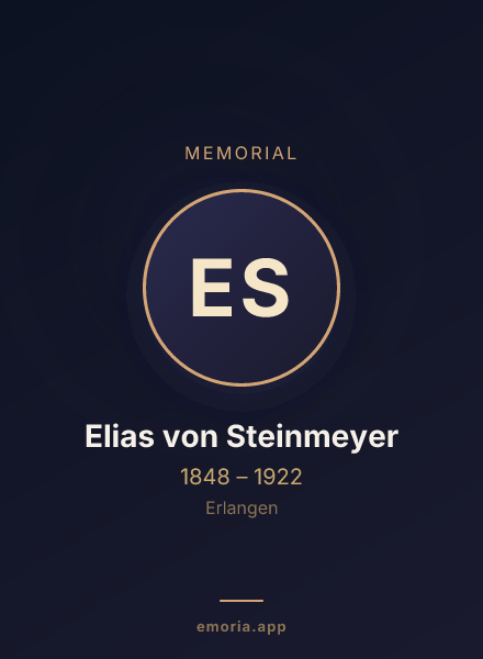 Memorial portrait of Elias von Steinmeyer