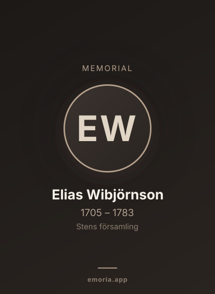 Memorial portrait of Elias Wibjörnson