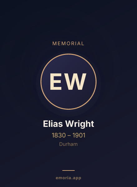 Memorial portrait of Elias Wright