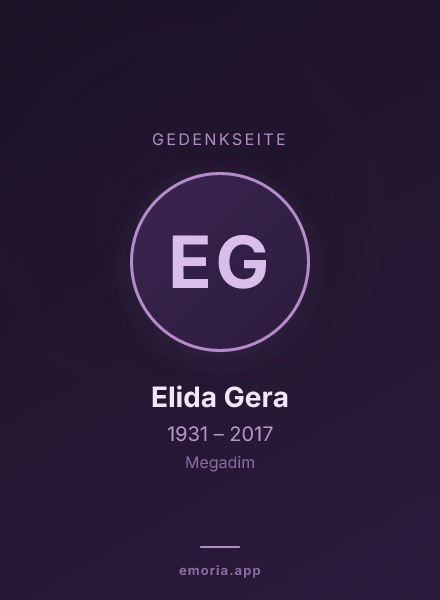 Gedenkportrait von Elida Gera