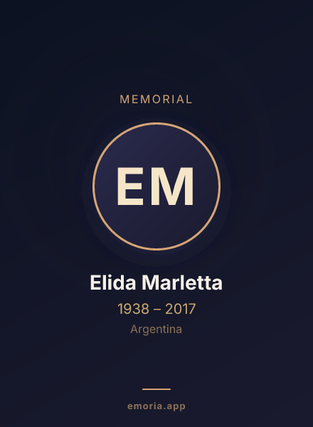 Memorial portrait of Elida Marletta