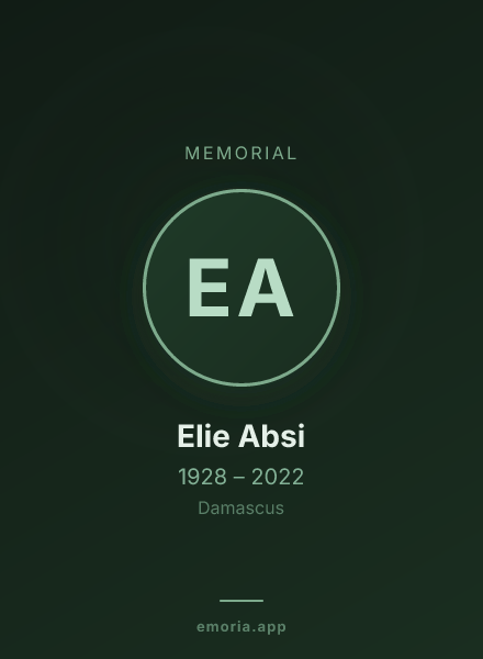 Memorial portrait of Elie Absi