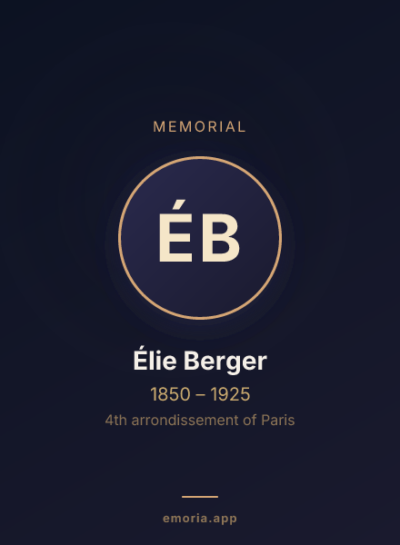 Memorial portrait of Élie Berger