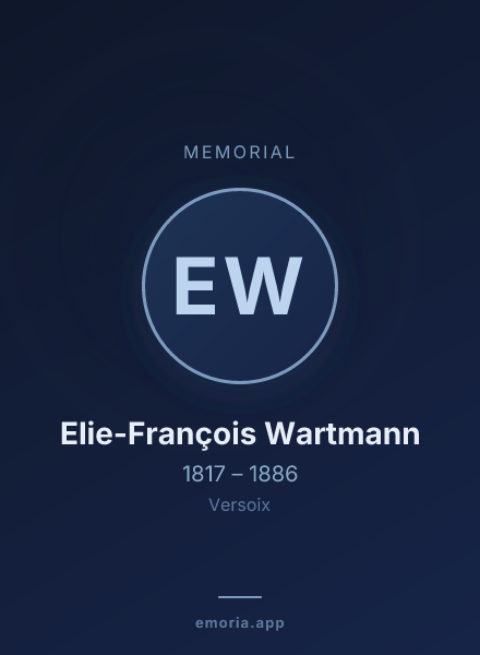 Memorial portrait of Elie-François Wartmann