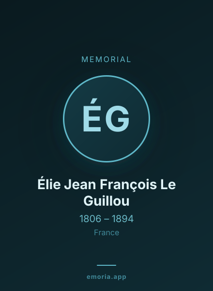 Memorial portrait of Élie Jean François Le Guillou