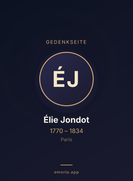 Gedenkportrait von Élie Jondot