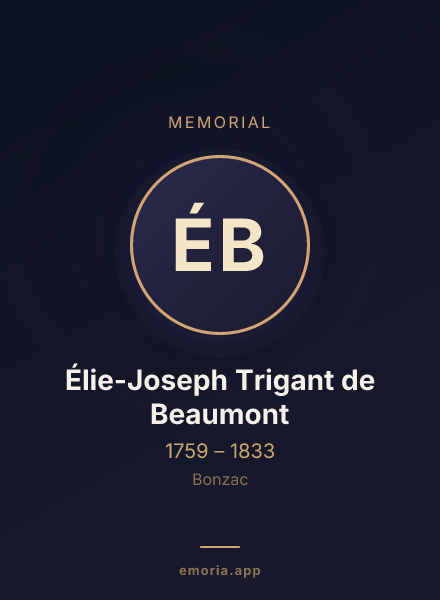 Memorial portrait of Élie-Joseph Trigant de Beaumont