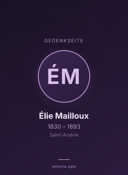 Gedenkportrait von Élie Mailloux