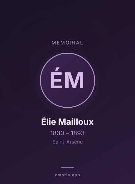 Memorial portrait of Élie Mailloux