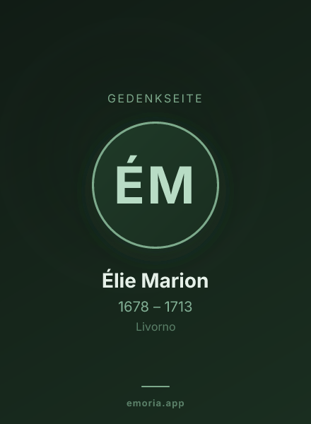 Gedenkportrait von Élie Marion
