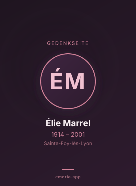 Gedenkportrait von Élie Marrel