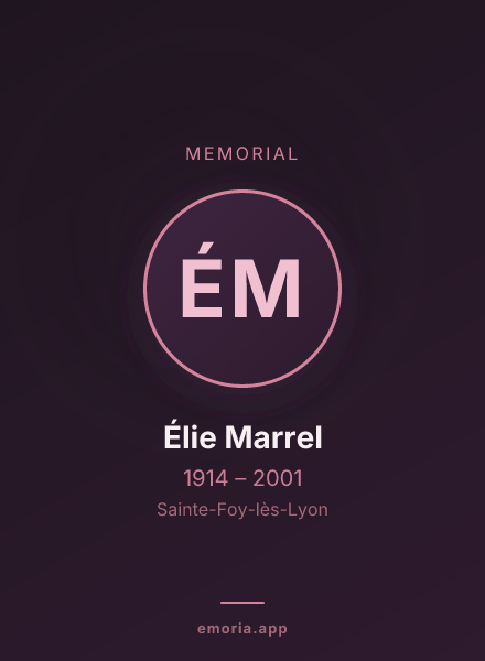 Memorial portrait of Élie Marrel