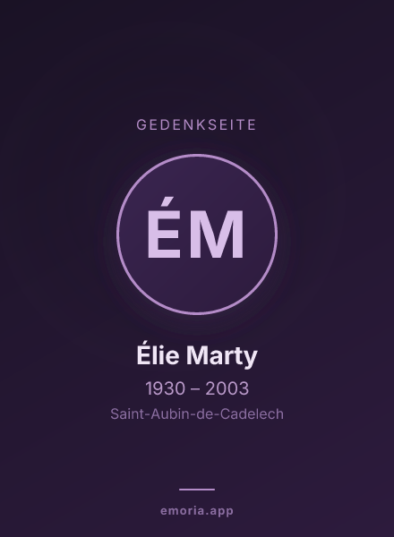 Gedenkportrait von Élie Marty