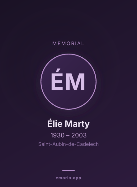 Memorial portrait of Élie Marty