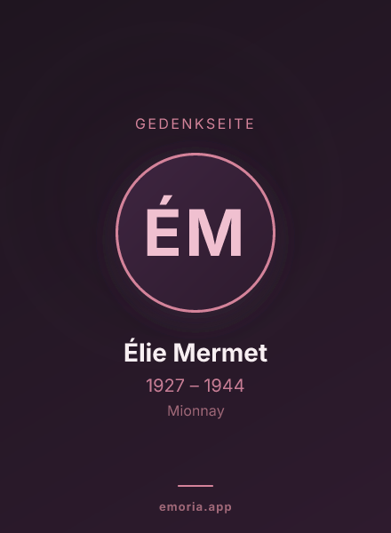 Gedenkportrait von Élie Mermet