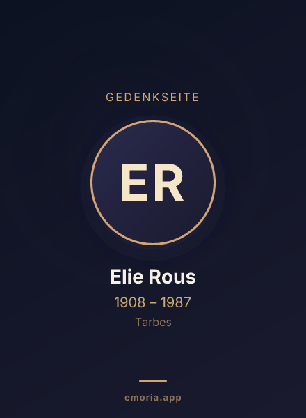 Gedenkportrait von Elie Rous