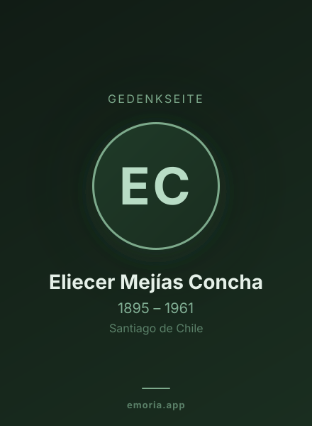 Gedenkportrait von Eliecer Mejías Concha