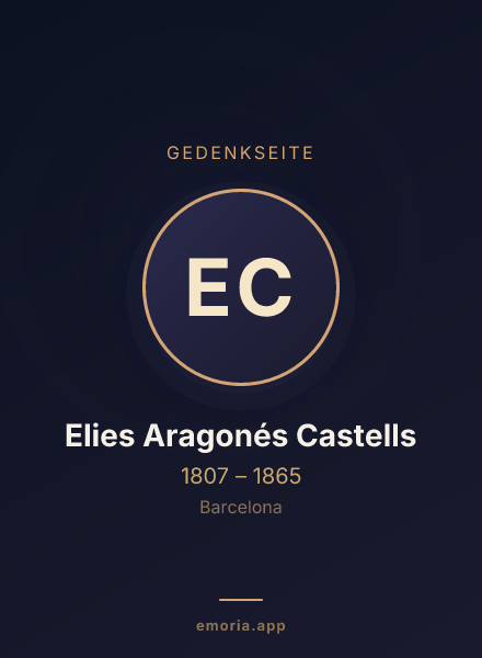 Gedenkportrait von Elies Aragonés Castells
