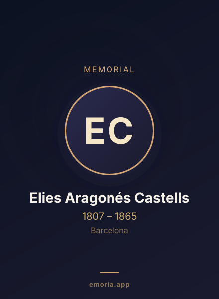 Memorial portrait of Elies Aragonés Castells
