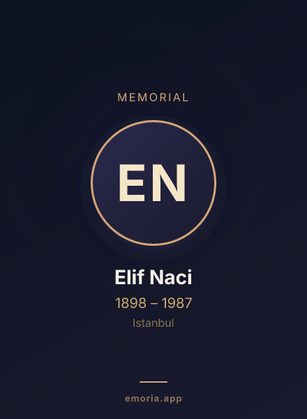 Memorial portrait of Elif Naci