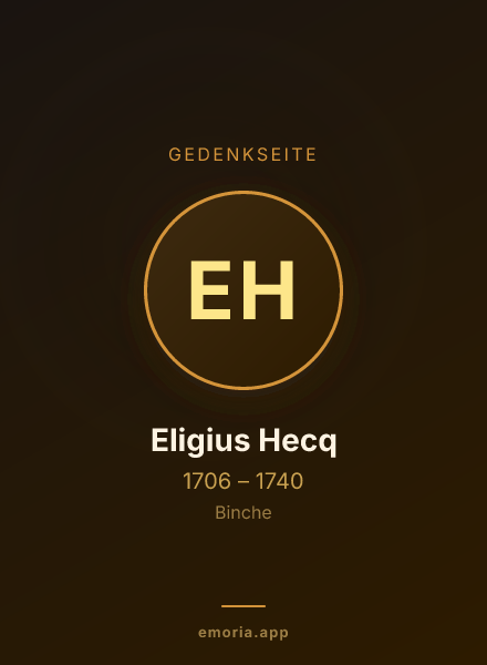 Gedenkportrait von Eligius Hecq