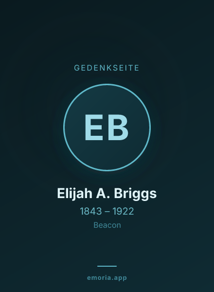 Gedenkportrait von Elijah A. Briggs