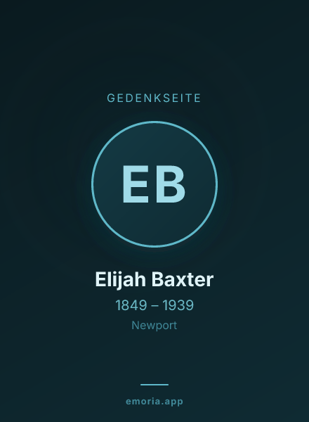 Gedenkportrait von Elijah Baxter