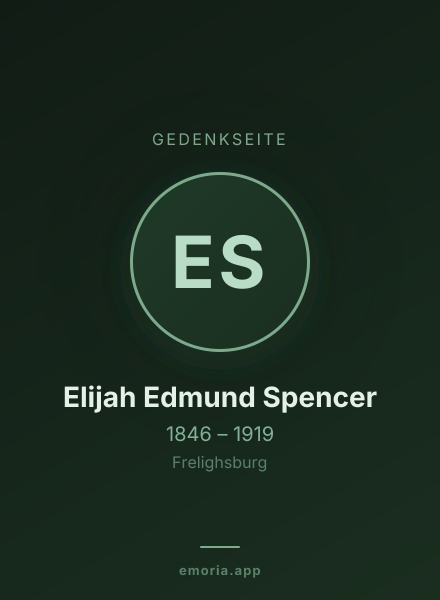 Gedenkportrait von Elijah Edmund Spencer