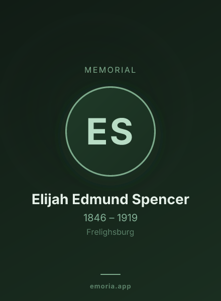 Memorial portrait of Elijah Edmund Spencer