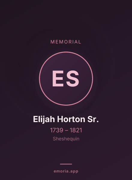 Memorial portrait of Elijah Horton Sr.