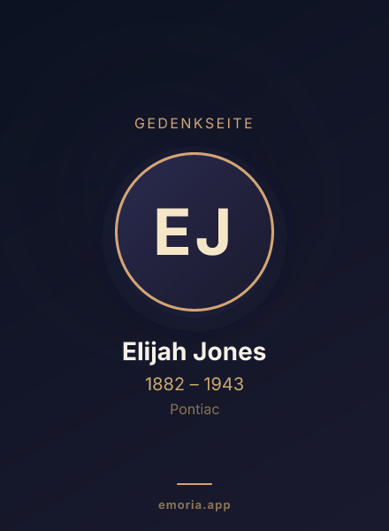 Gedenkportrait von Elijah Jones
