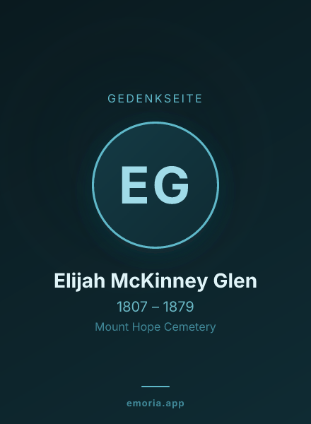 Gedenkportrait von Elijah McKinney Glen